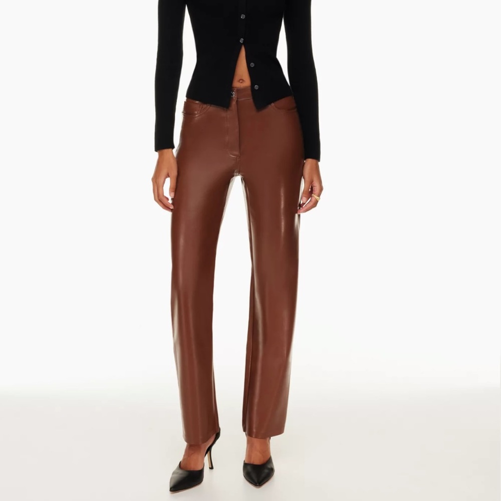 Aritizia Wilfred The Melina Pant in cognac